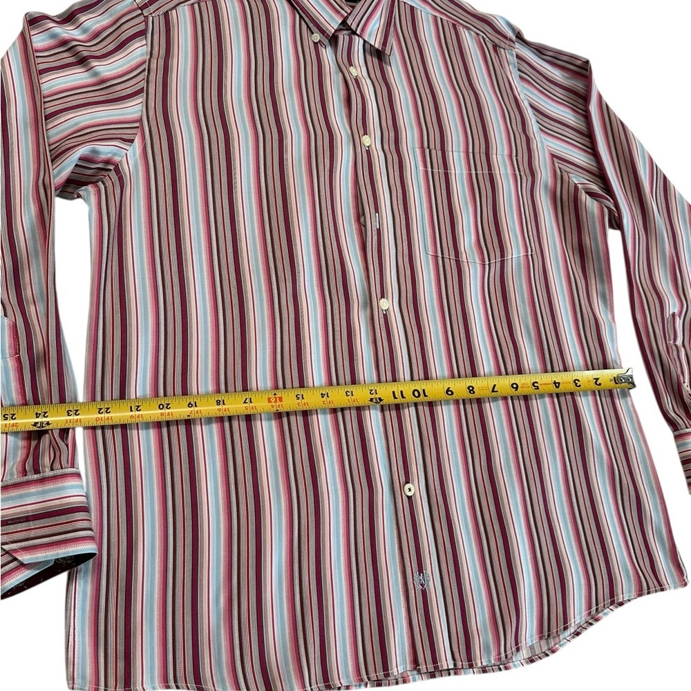 Bugatchi Uomo Men's Multicolored Button Up Long Sleeve Collared Dress Shirt Sz L - Picture 6 of 16